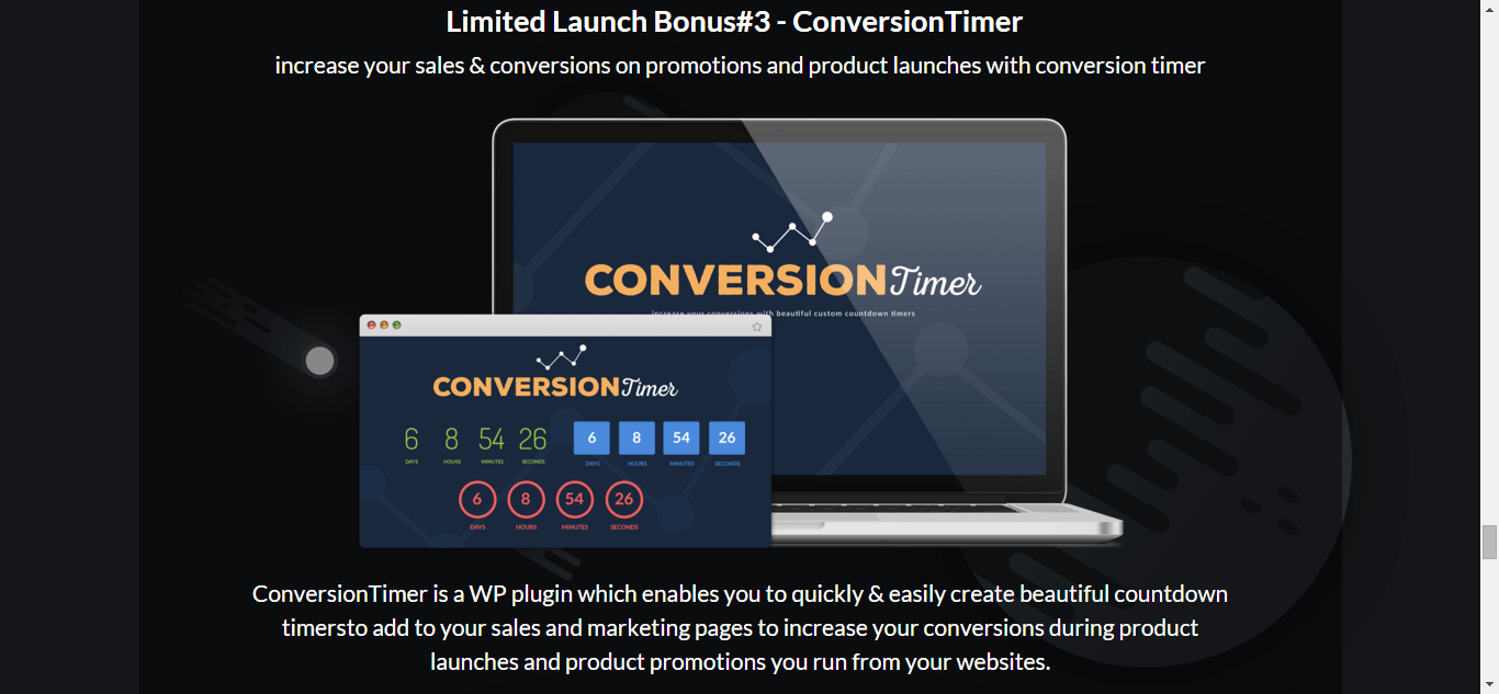 Conversion Timer - VIDGEOS - HIGH END VIDEO CREATION TOOL REVIEW